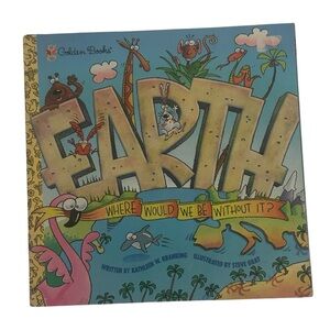 🎉6/$20 1999 ‘EARTH WHERE WOULD WE BE WITHOUT IT’ LITTLE GOLDEN BOOK VINTAGE